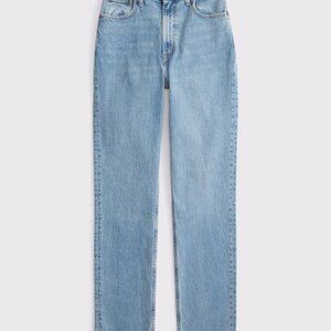 NWT Abercrombie & Fitch Curve Love Ultra High Rise 90’s Straight Leg Jeans